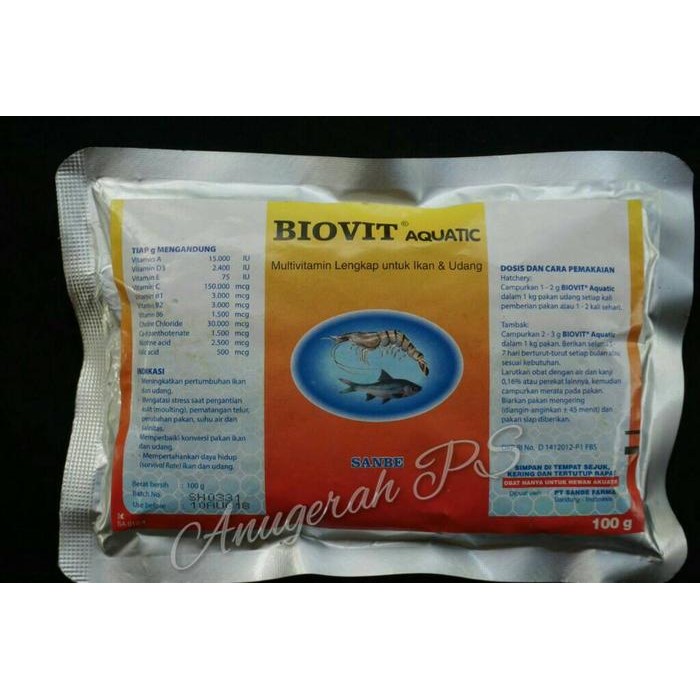 BIOVIT AQUATIC MULTIVITAMIN LENGKAP UNTUK IKAN DOSIS TINGGI