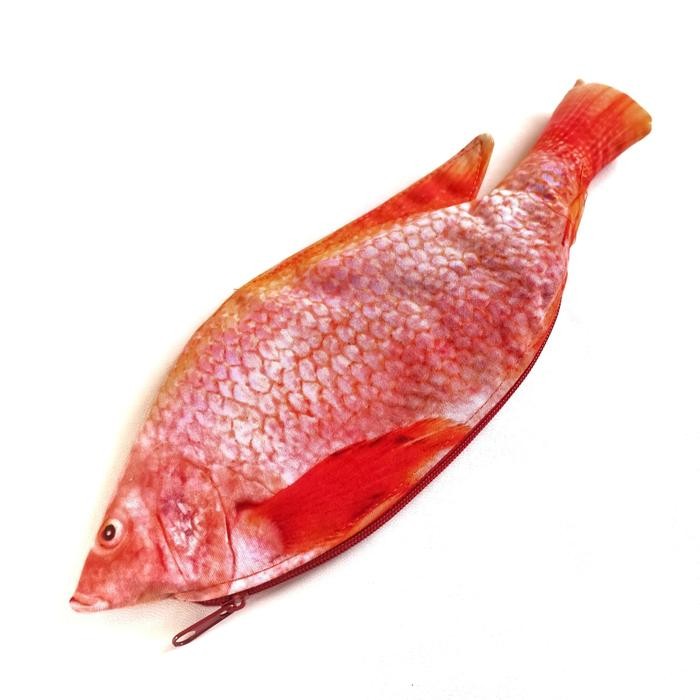 

TEMPAT PENSIL UNIK BENTUK IKAN NILA MERAH SHRELO UNTUK SEKOLAH KANTOR PENGGEMAR MANCING KREASI LOKAL