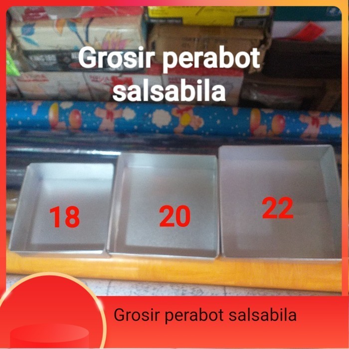 Loyang kue bolu segi kotak ukuran 18 20 22