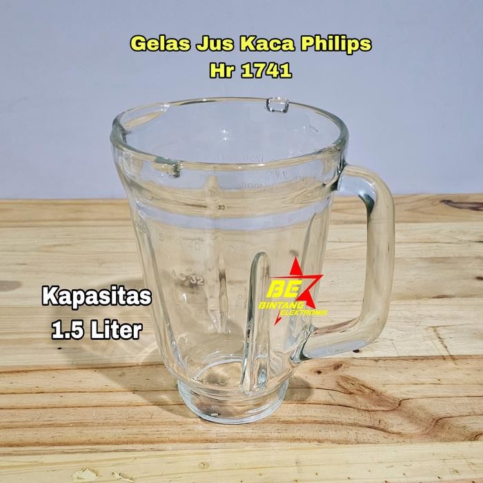 Gelas kaca jus Blender Philips Hr 1741 / 1791 cucina Kaca ori