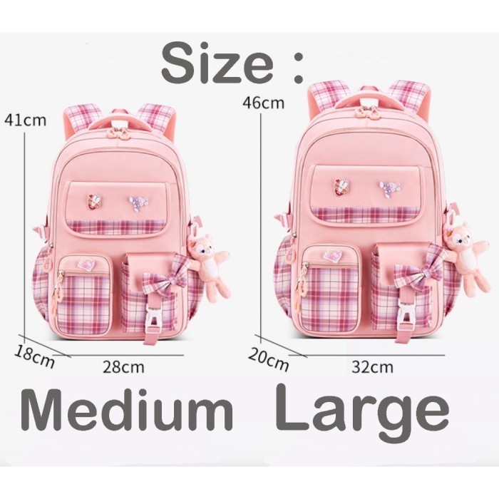 Wwh38 Tas Sekolah Anak Perempuan Tas Ransel Anak Lebar Sekolah Tkm