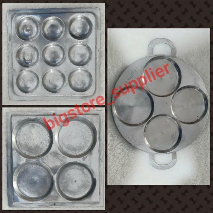 Cetakan Martabak telor mini / Cetakan Kue lekker Lubang 4