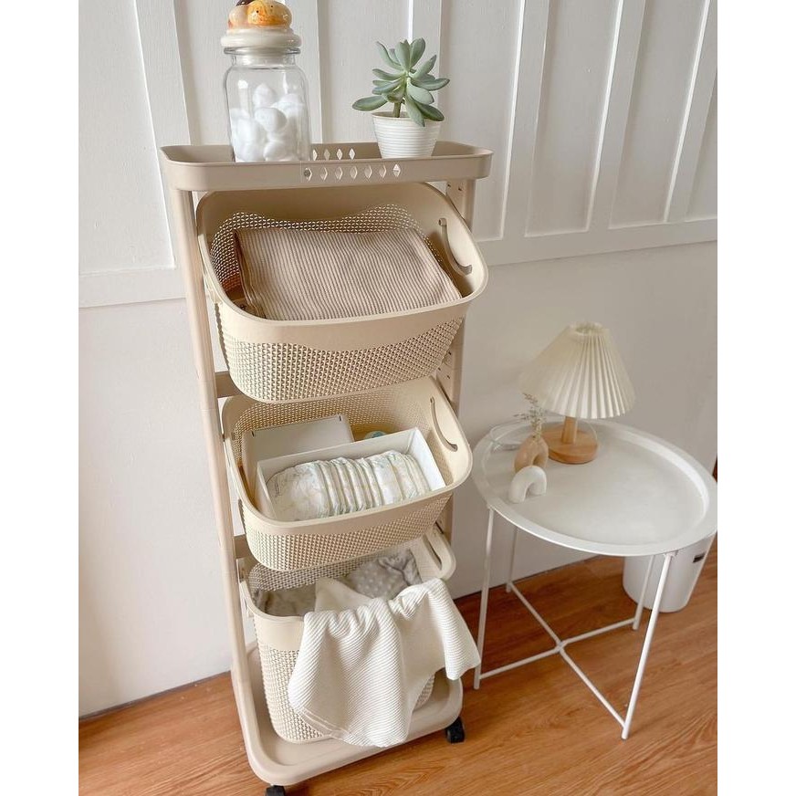 LAUNDRY BASKET OLYMPLAST PLASTIK SUSUN 3 KERANJANG BAJU