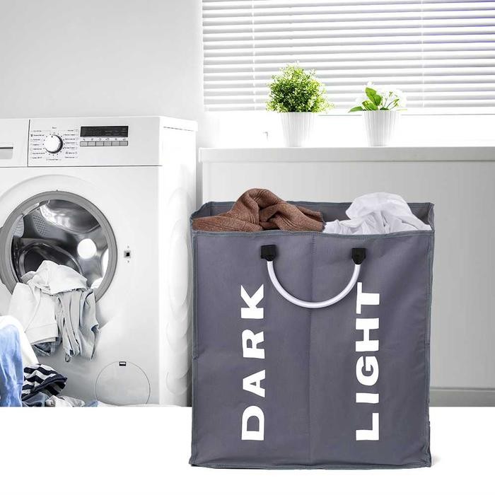 Keranjang Lipat Sekat Tempat Baju Pakaian Kotor Foldable Laundry Bag