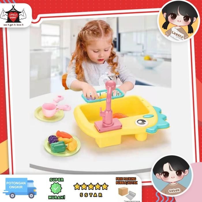 Mainan wastafel cuci tangan anak, Washing sink washbasin gals