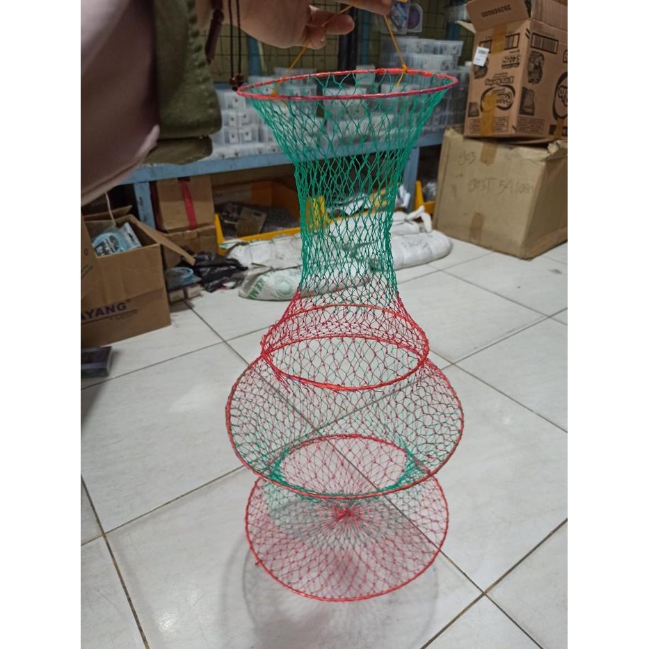 PREMIUM Keramba Ikan KOJA atau KORANG Jerapah Panjang 80cm Rajutan Tambang