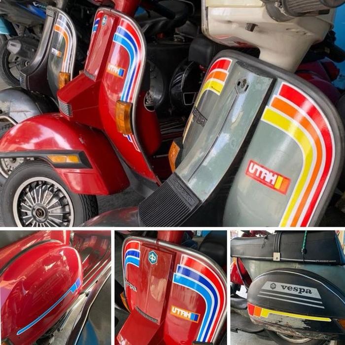 (COD)Stiker Striping Set Utah - Vespa Excel Exclusive PX - Striping Vespa Full Satu Body