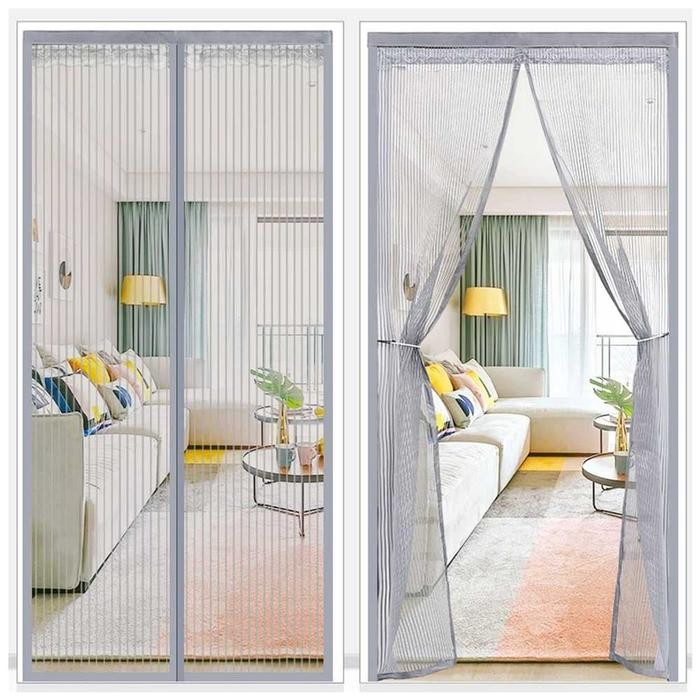 PREMIUM Tirai Pintu Kamar Anti Nyamuk Lalat Serangga Kelambu Gorden Magnet