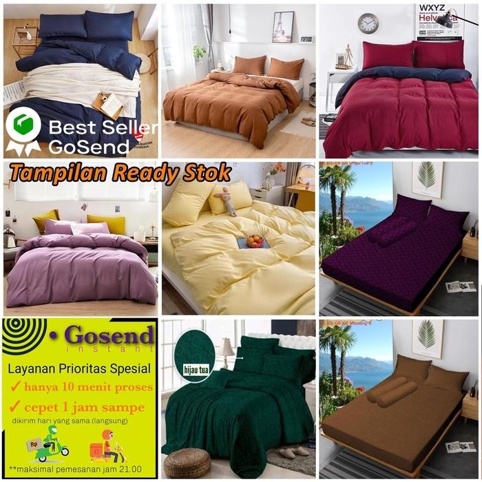 PREMIUM Seprei Sprei Putih Embos Polos