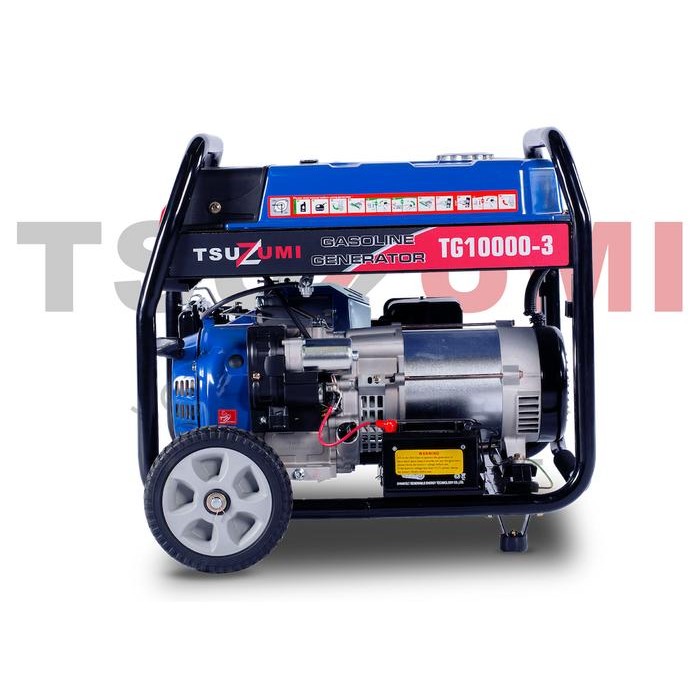 GENSET 10 KVA 3 PHASE TSUZUMI TG 10000S-3 , 100% TEMBAGA AVR