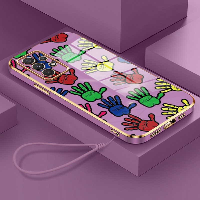 Casing Hp Untuk Samsung Galaxy A32 4G A32 5G Case Casing pola Bulu dan telapak tangan Kasing HP Soft