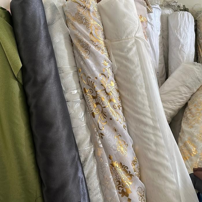 PREMIUM KAIN BAHAN MENTAHAN Gorden vitrase meteran bordir/kain mentahan vitas permeter/bahan vitrace