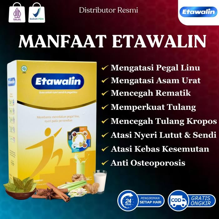 

BARANG TERLARIS 3 Box ETAWALIN - Susu bubuk Tulang Bebas Osteoporosis Atasi Masalah Tulang Nyeri