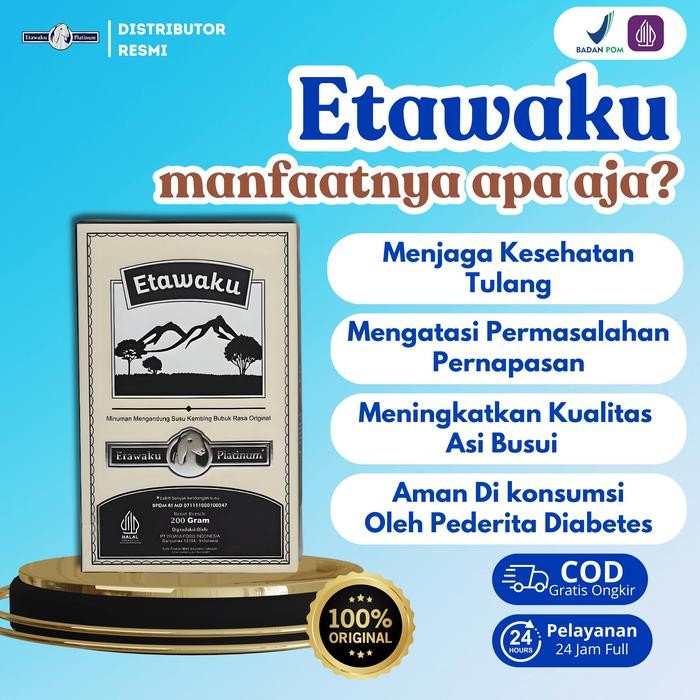 

BARANG TERLARIS ETAWAKU 2 BOX - Susu Kambing Etawa Untuk Membantu Pernapasan Serta Imun Tubuh Susu