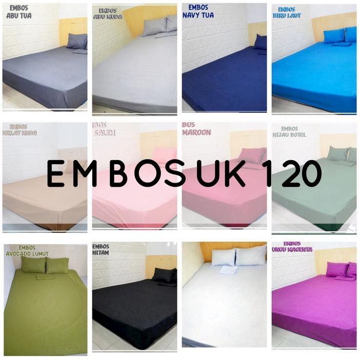 PREMIUM SPREI POLOS KATUN EMBOS 120x200