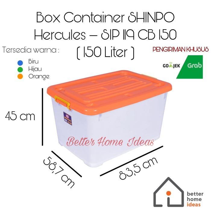 Diskon Box Containe Shinpo Hercules - Sip 119 Cb 150 (150 Liter) Packing Aman