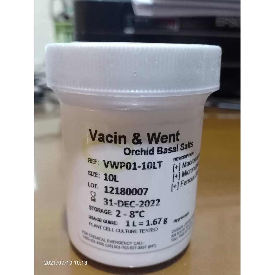 Terlaris Jual Media Kultur Jaringan Anggrek [Vacin & Went] 10L