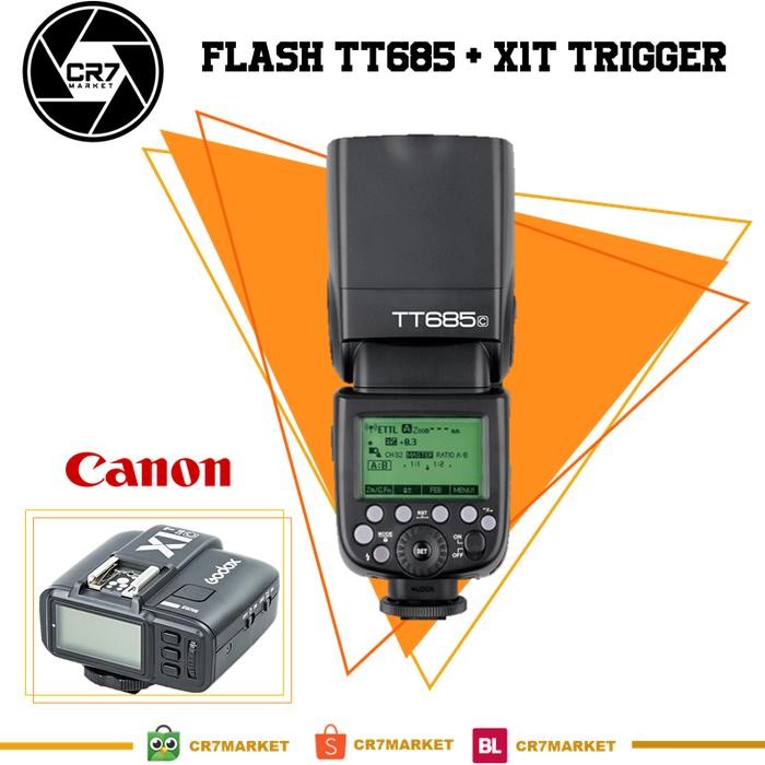 Godox Tt685C Ttl Flash Godox Tt 685C + Trigger X1Tc For Canon