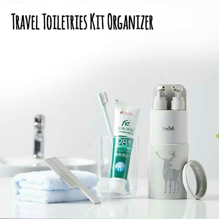 PREMIUM Botol sabun cair untuk travel / tempat sikat gigi odol untuk travel