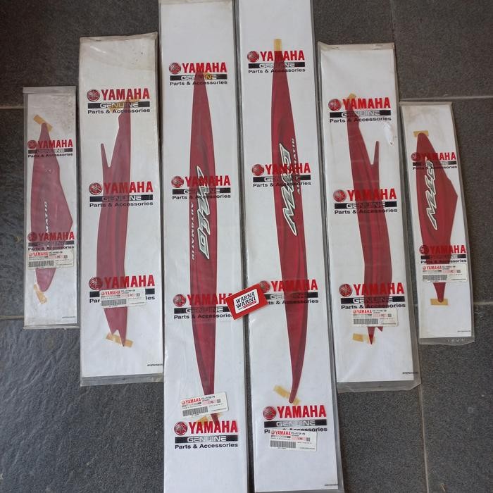 Strip Striping Lis Grapik Fullset Mio Sporty Merah Maroon Marun 2007