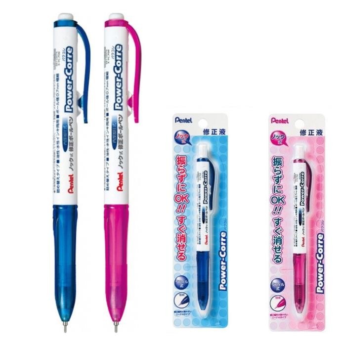 

pentel power corre fine liquid correction pen 0.7mm retractable tip-x kode 527