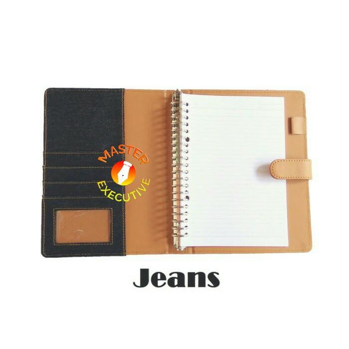 

ONIX NAVY BLUE BINDER DENIM JEANS KANCING EXCLUSIVE 20 RING A5 CAMPUS KODE 369