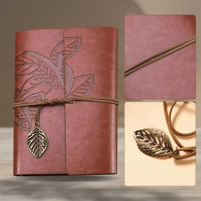 

BUKU BINDER KULIT CATATAN RETRO LOOSE LEAF KERTAS A5 COKLAT Y3953 KODE 1289