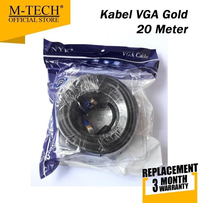 ORIGINAL KABEL VGA HD 20 METER GOLD