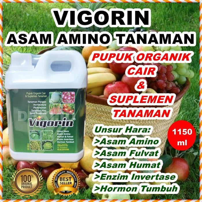 Vigorin 1 Liter Pupuk Asam Amino Fulvat Humat Tanaman Aminosan Organik Cair Nutrisi Anggur Buah