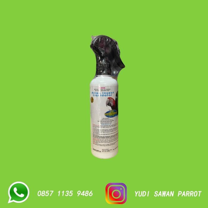 Avian Insect Liquidator Obat Kutu Burung Kakatua Conure Afgrey Macaw