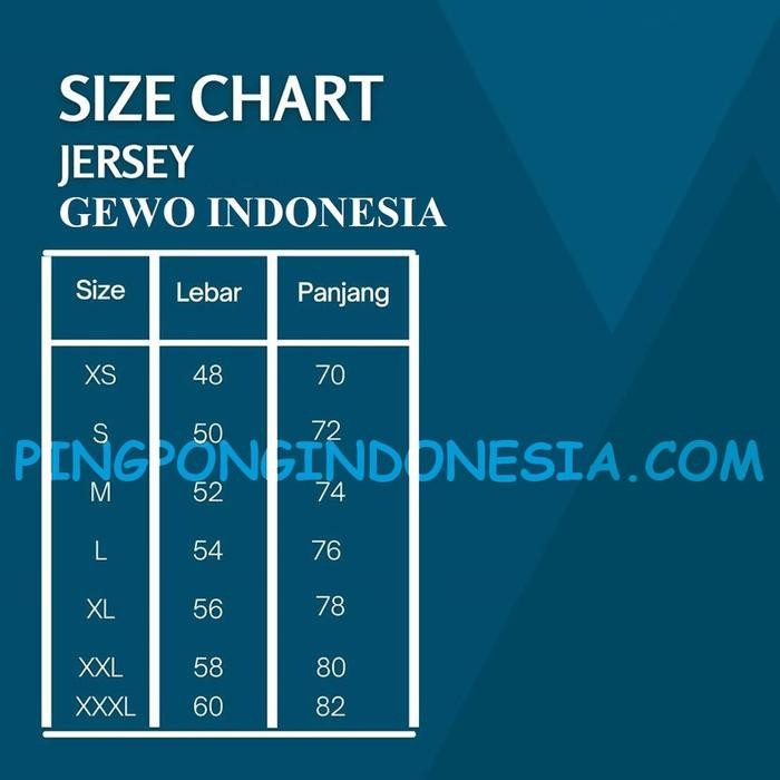 Best Seller Gewo Indonesia Jersey Shirt - Baju Gewo Kaos Pingpong Tenis Meja Sport