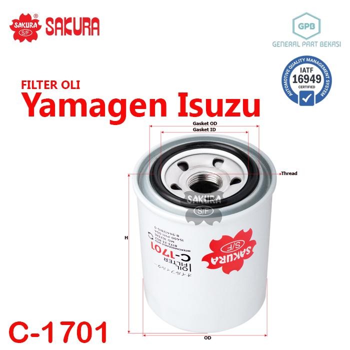 FILTER OLI YAMAGEN ISUZU SAKURA C-1701 C1701