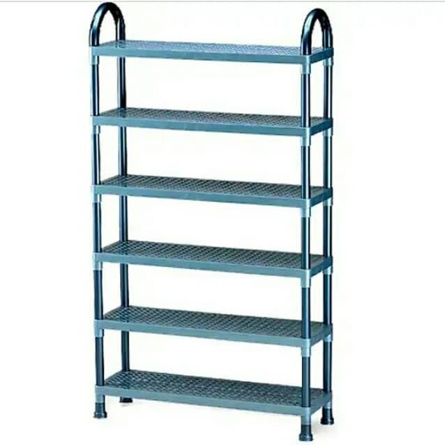 Rak sepatu/sendal plastik, LION STAR, Susun 6.