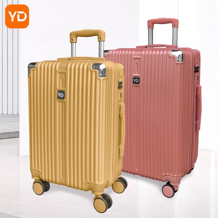 Koper Kabin 20 inch 2037 Anti Pecah Kabin Size Roda 4 360derajat Double Zipper