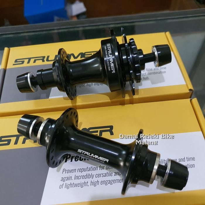 Hub Freehub BMX Race Strummer HBR-150R dengan Cog 16T - Hub Depan Freehub Belakang