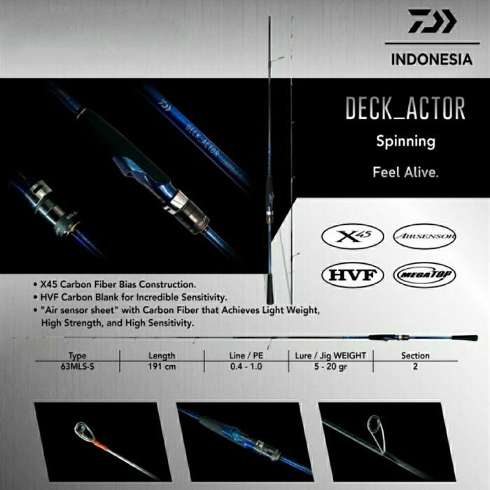 JORAN DAIWA DECK ACTOR 63MLS-SPINNING/66MB-OVERHEAD - SUPER LIGHT JIG