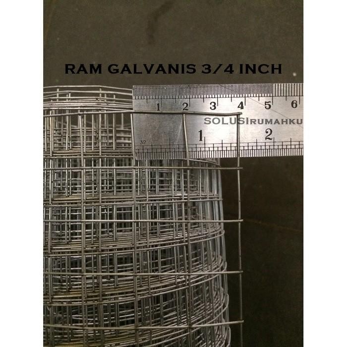 PREMIUM 13 METER RAM KAWAT LOKET GALVANIS 3/4" SILVER KOTAK 3/4 INCH 2 CM
