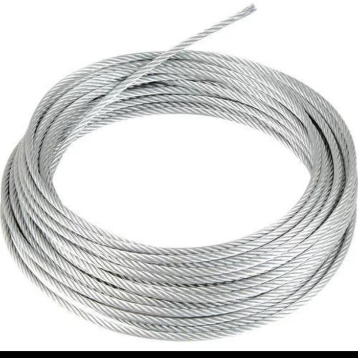 PREMIUM kawat seling galvanis 3mm per 1meter-tali seling-Galvanis steel
