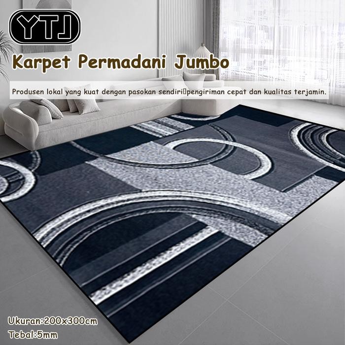YTJ Karpet Malaysia Ukuran 300x200 Jumbo Permadani Ruang Tamu Polyester Karpet Lantai Eropa