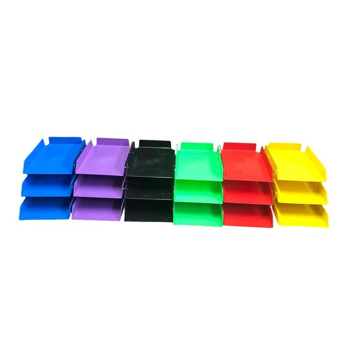 

[Deli Atk] File Tray Rak Dokumen 3 Tingkat Plastik Rak Kertas Susun