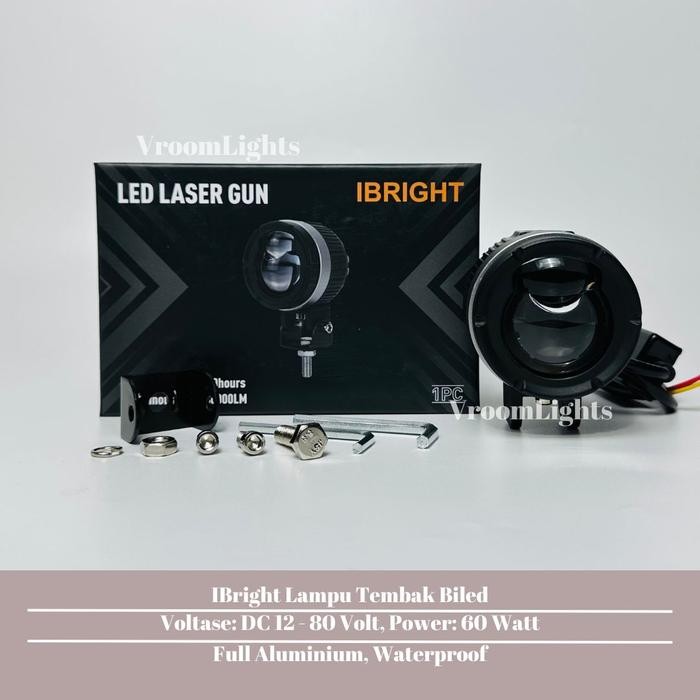 Lampu Tembak IBRIGHT Biled 2 Warna Laser LED Waterproof