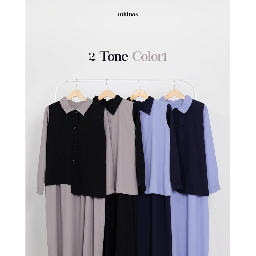 Mininos Nayla Dress Set Rompi Setelan Gamis Luaran Daily Remaja Muslimah