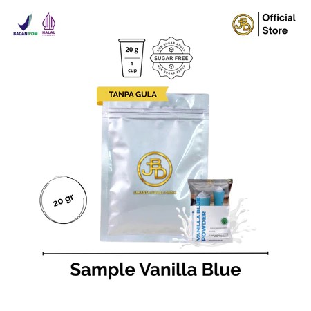 

Sample Bubuk Minuman Premium Rasa Rasa Vanilla Blue Halal 20gr Siap Seduh | JBD