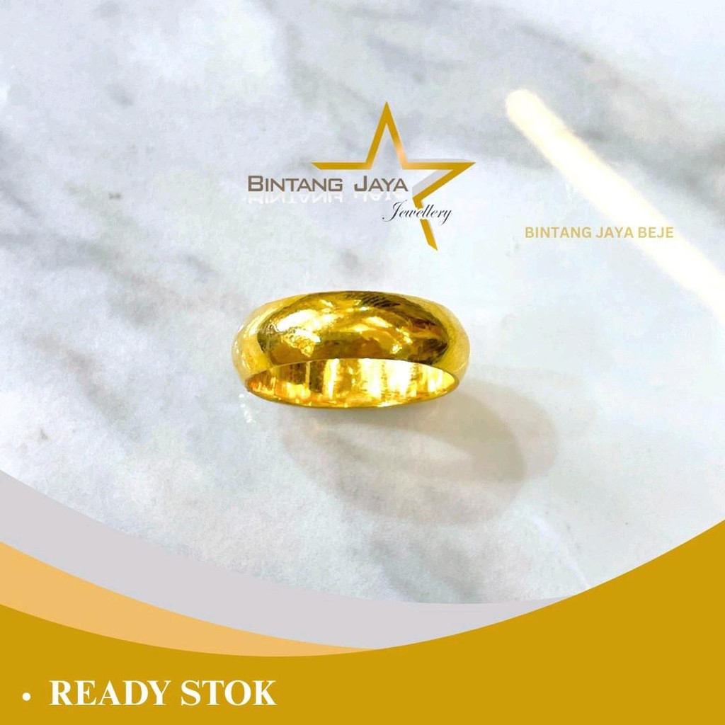 Cincin Emas - LM Belah Rotan - Kadar LM99 - Berat 4.99gr - Size 20 - Model Belah Rotan Timeless - Bi