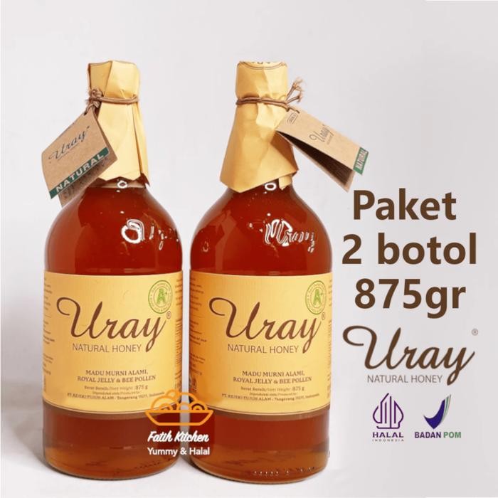 

Madu Uray Paket 2 Botol 875 gr Natural Raw Honey Madu Mentah Organik Manis Jelly Syrup Bahan Asam