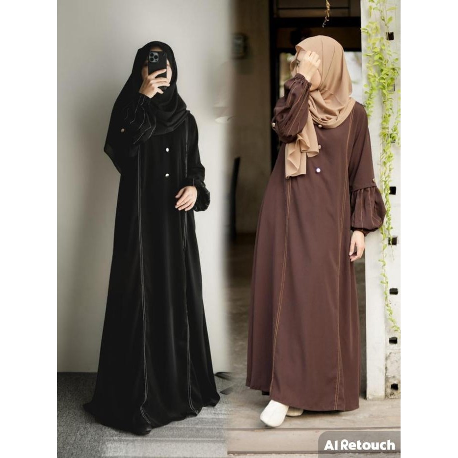 SAFIYA Abaya hitam terbaru/abaya cringkle/ABAYA JUMBO size S-M-L-XL-XXL/gamis abaya terbaru/gamis