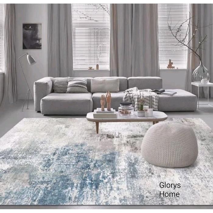 Karpet Lantai Ruang Tamu Minimalis Modern Abstrak