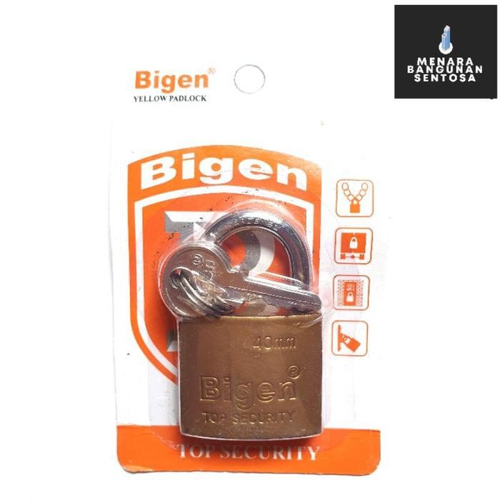 Gembok Kuning Bigen 40 Mm (40Mm) - Tas / Lemari / Koper