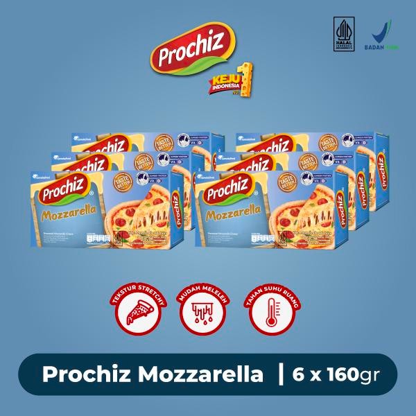 

Keju PROCHIZ Mozzarella 160 gr Paket 6 Pcs