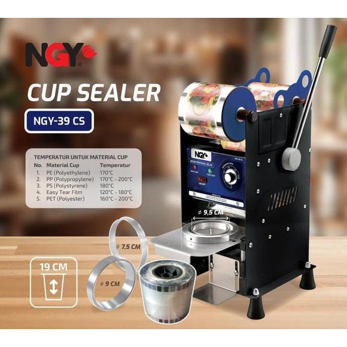 Mesin Cup Sealer Semua Ukuran Cup 12 - 22 Oz - Murah